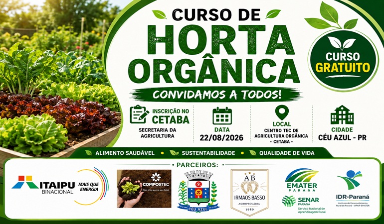 CURSO DE HORTA ORGÂNICA 